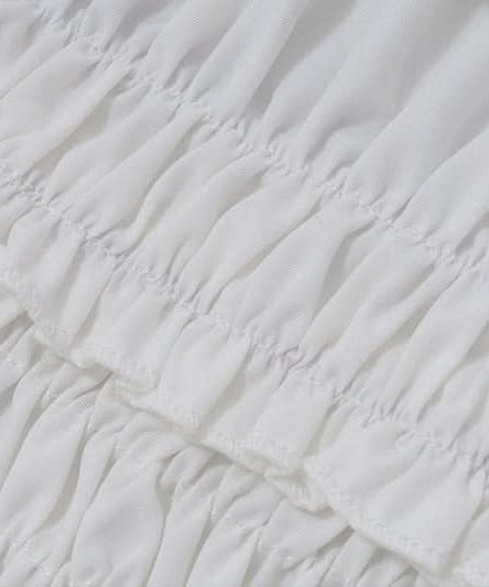 Effortless White Smocked Ruffle Mini Dress | Your Perfect Fall Getaway & Resort Vacation Style