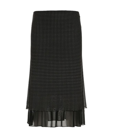 Effortlessly Chic Polka Dot Mesh Maxi Skirt - Your Versatile Fall & Holiday Essential