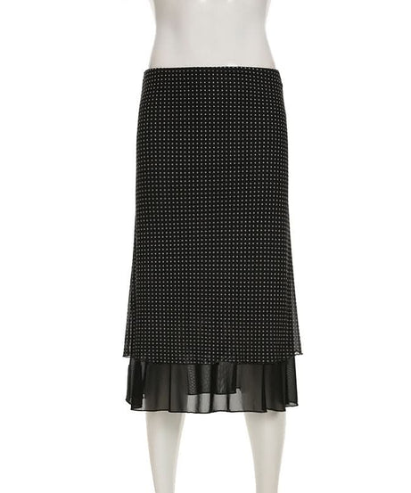 Effortlessly Chic Polka Dot Mesh Maxi Skirt - Your Versatile Fall & Holiday Essential