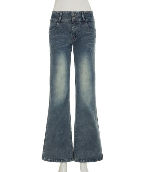 Women's High Waisted Flare Jeans | Retro Stretch Denim-Look Bell Bottoms for Fall