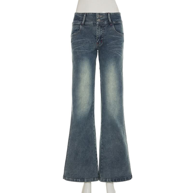 Women's High Waisted Flare Jeans | Retro Stretch Denim-Look Bell Bottoms for Fall