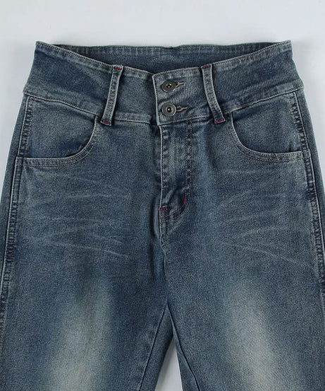 Women's High Waisted Flare Jeans | Retro Stretch Denim-Look Bell Bottoms for Fall