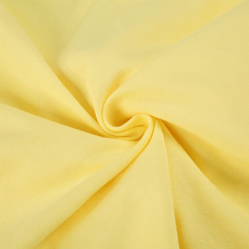 Sunny Charm Bow Tie V-Neck Cap Sleeve Top - Bright Yellow Fall Layering Essential