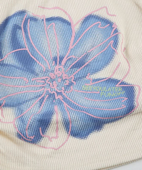 Retro Bloom Ribbed Tank Top - Cozy Chic Fall Layering Essential