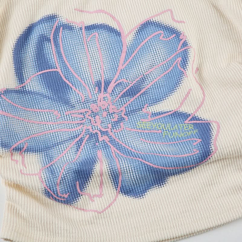 Retro Bloom Ribbed Tank Top - Cozy Chic Fall Layering Essential