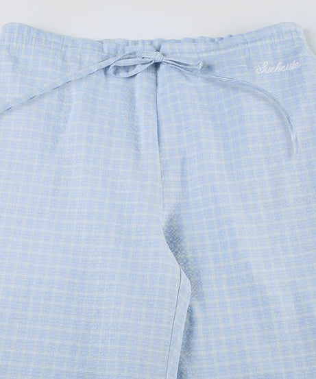 Effortless Fall Chic: Women's Plaid Wide-Leg Drawstring Lounge Pants