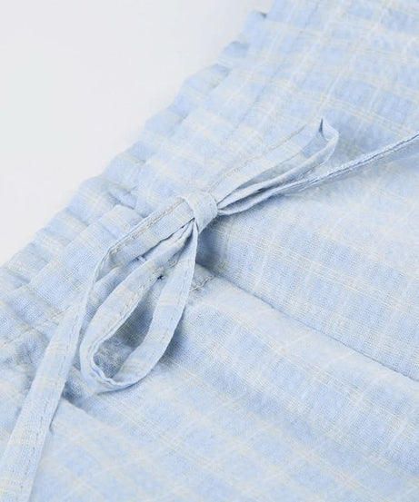 Effortless Fall Chic: Women's Plaid Wide-Leg Drawstring Lounge Pants