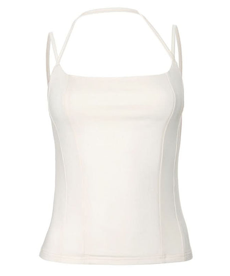 Sculpting Square Neck Halter Cami Top - Chic Fall Layering Essential for Women