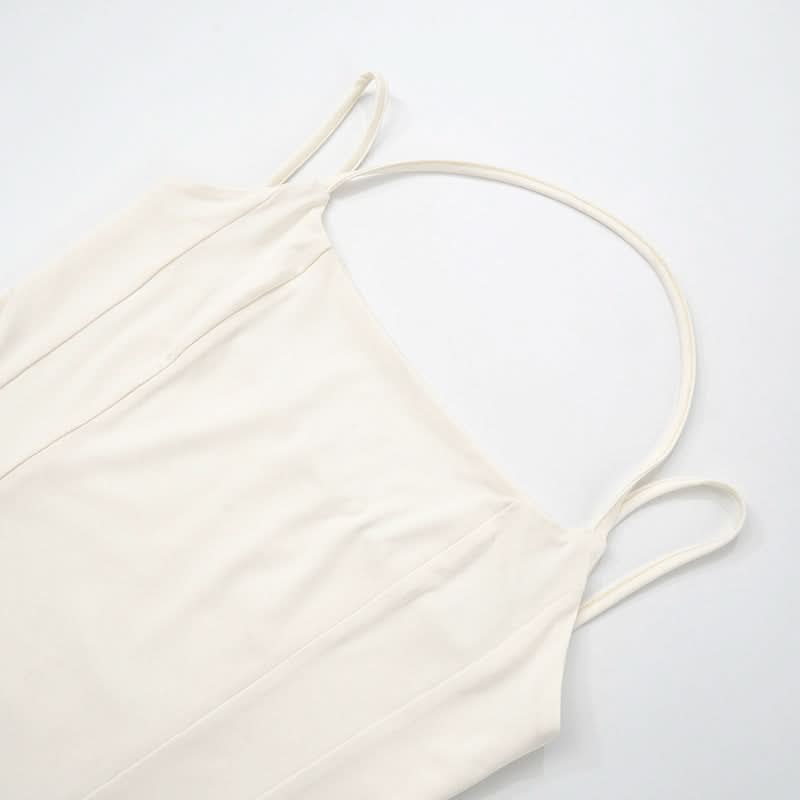 Sculpting Square Neck Halter Cami Top - Chic Fall Layering Essential for Women