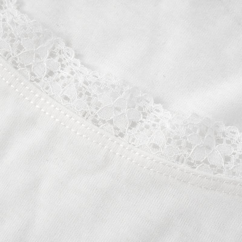 Autumn Whisper Lace-Trim Square Neck Tee - Soft & Stylish for Fall Layering