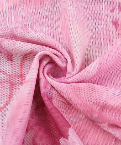 Dreamy Pink Floral Mesh Cami Top - V-Neck Layering for Chic Fall Style