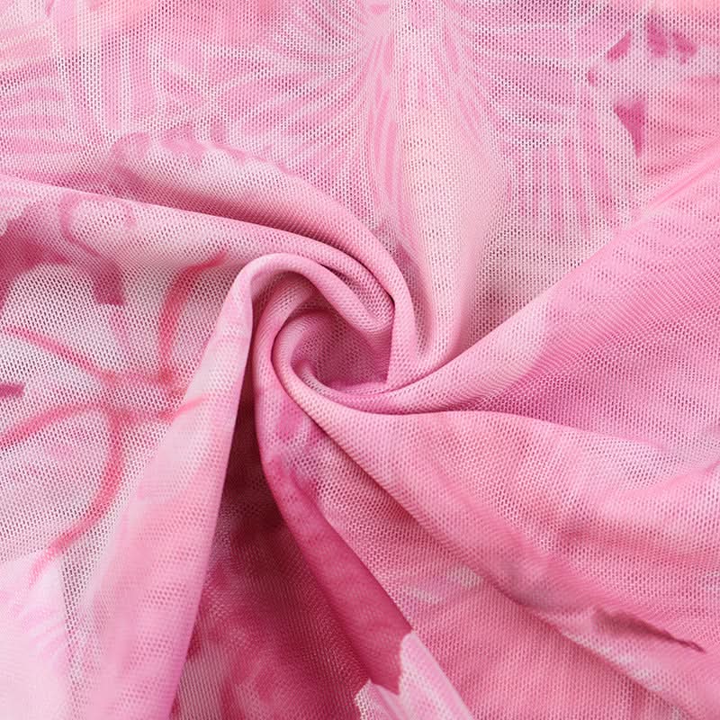 Dreamy Pink Floral Mesh Cami Top - V-Neck Layering for Chic Fall Style