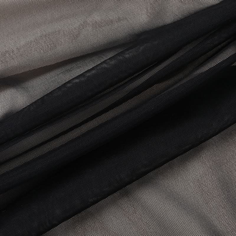 Alluring Ruched Mesh Strapless Top - Dark Floral Elegance for Fall & Holiday Glam