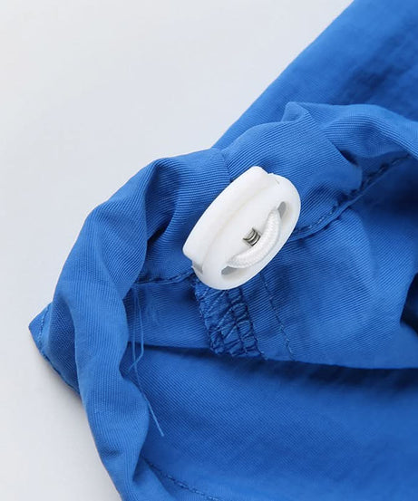 Y2K Royal Blue Baggy Track Pants - Drawstring Waist Street Style for Fall