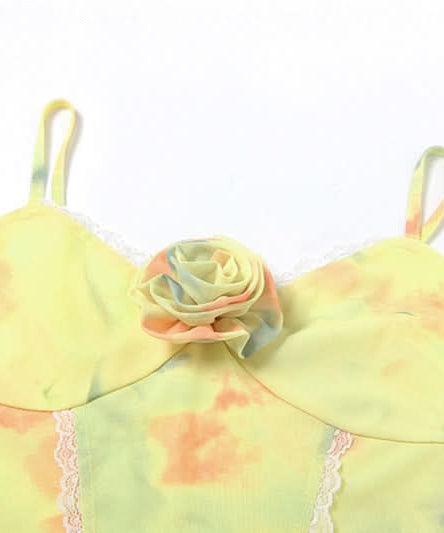 Enchanted Bloom Floral Cami Maxi Dress - Romantic Lace & 3D Appliqué for Fall Elegance