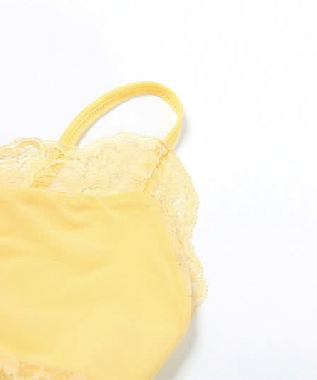 Delicate Buttercup Yellow Lace Cami Top | Chic V-Neck for Fall Layering & Lounging