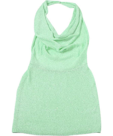 Sultry Knit Halter Cowl Neck Mini Dress - Backless Bodycon for Fall Parties & Resort Getaways