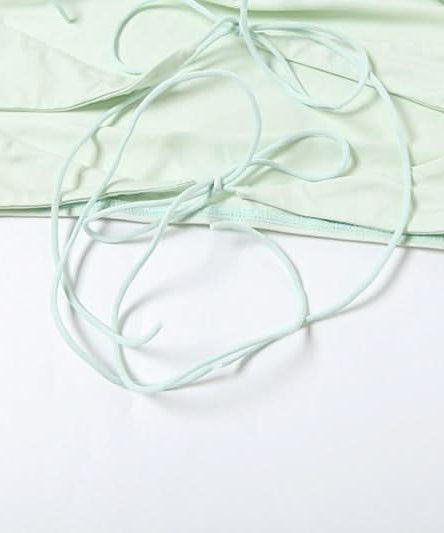 Winter Sun Ready: Sage Sheer Mesh Tie-Front Bandeau & Maxi Skirt Set - Resort & Vacation Chic