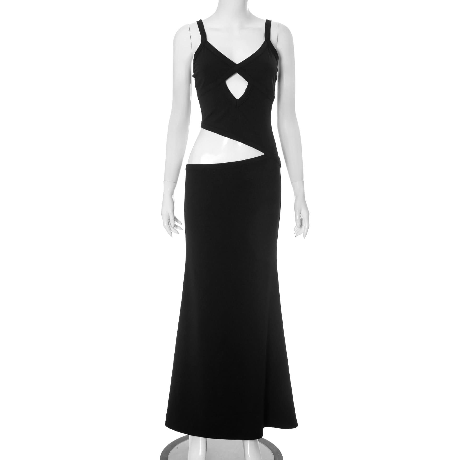 Show-Stopping Black Cutout Maxi Dress | The Ultimate Holiday Party & NYE Statement