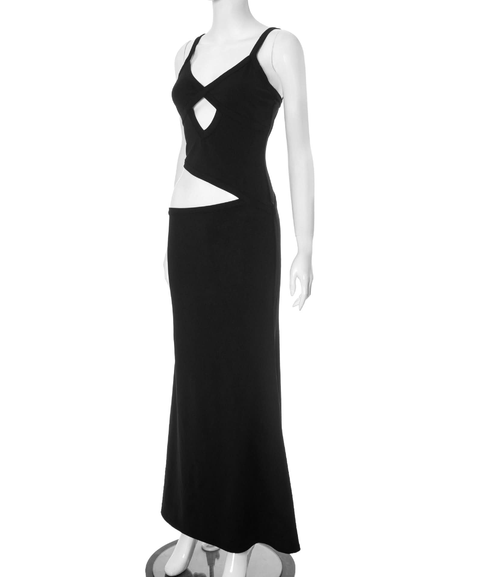 Show-Stopping Black Cutout Maxi Dress | The Ultimate Holiday Party & NYE Statement