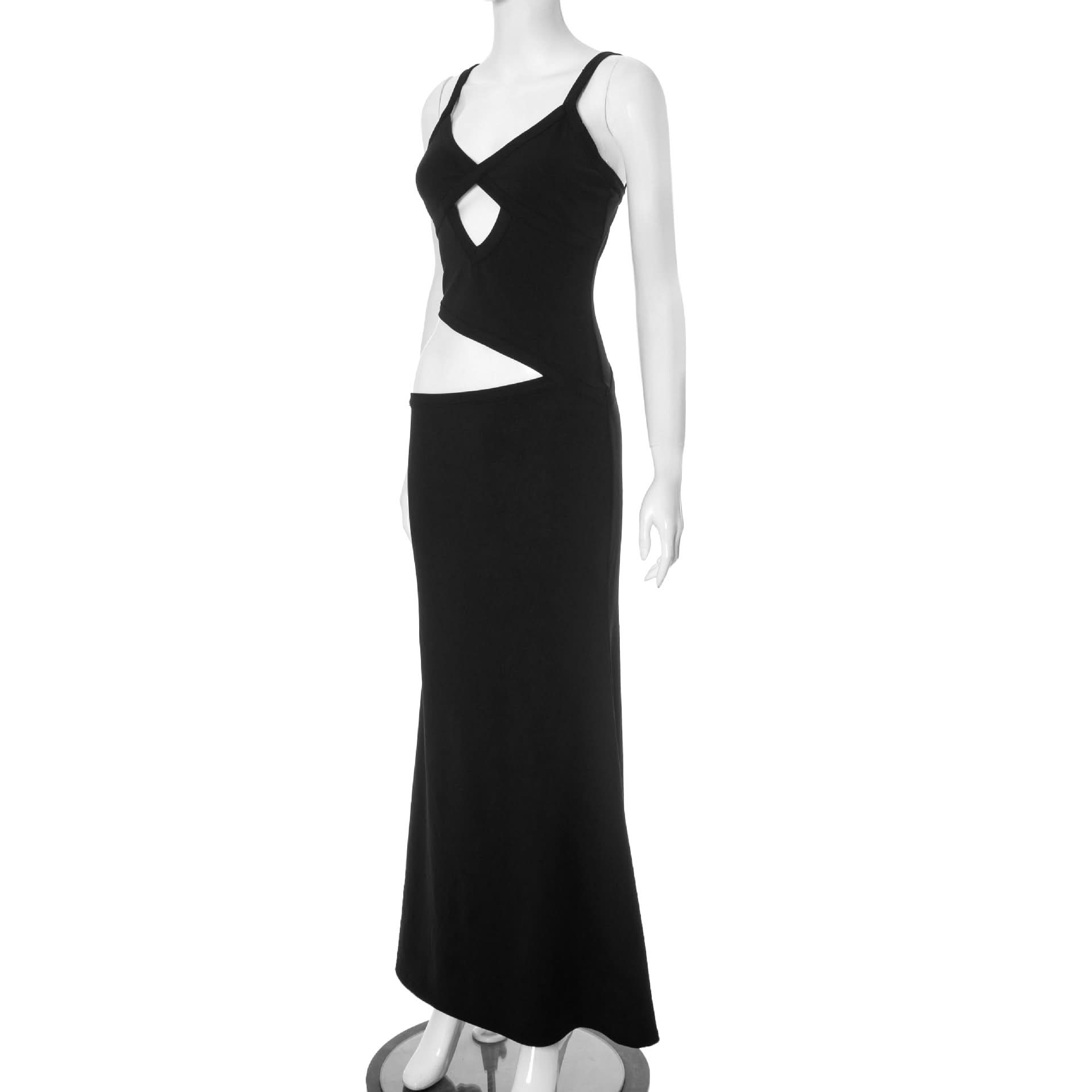Show-Stopping Black Cutout Maxi Dress | The Ultimate Holiday Party & NYE Statement