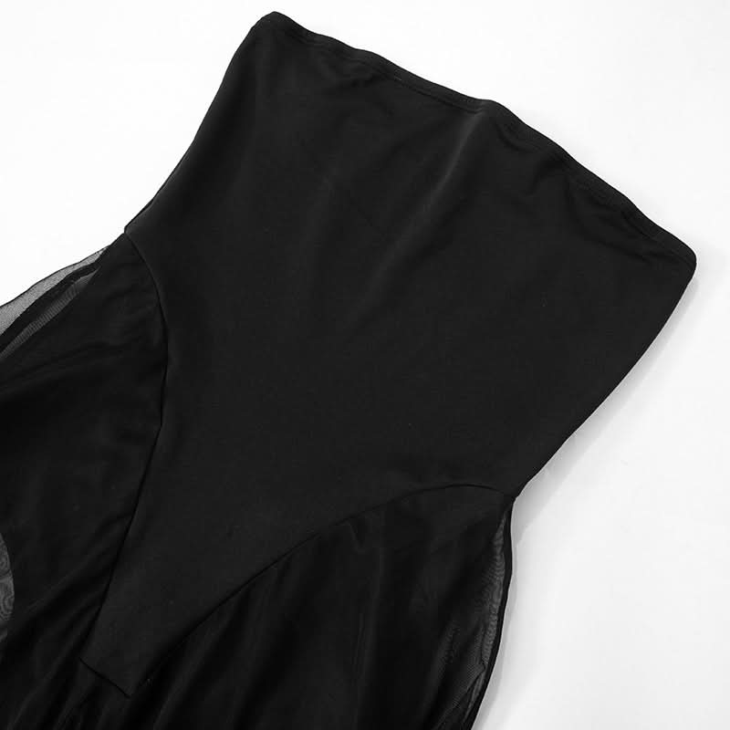 Sultry Black Sheer Mesh Halter Maxi Dress – Your Daring Pick for Fall Parties & Nights Out