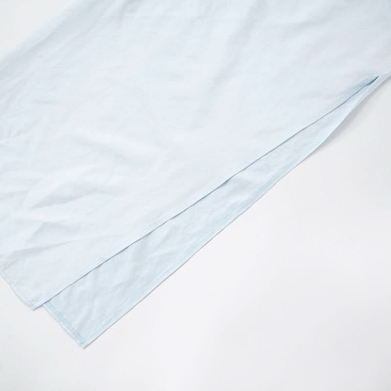 Dreamy Sky Blue Lace & Satin High-Slit Maxi Slip Dress – Fall Wedding Guest & Gala Ready