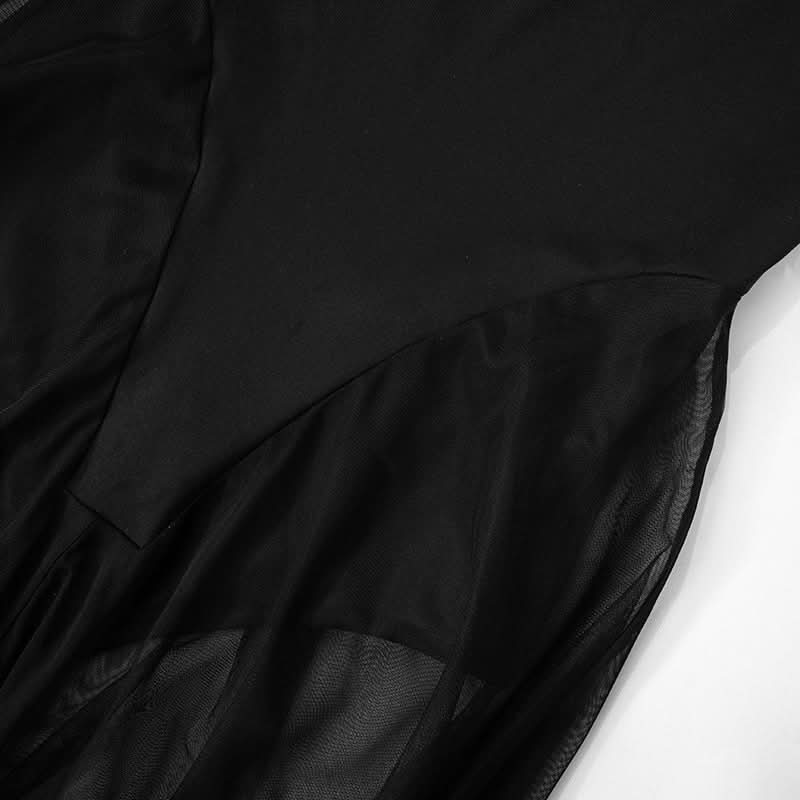 Sultry Black Sheer Mesh Halter Maxi Dress – Your Daring Pick for Fall Parties & Nights Out