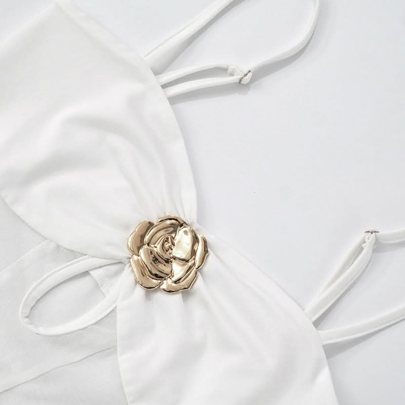 Enchanting Sheer Maxi Dress with Ornate Gold Applique - Your Luxe Resort & Vacation Essential