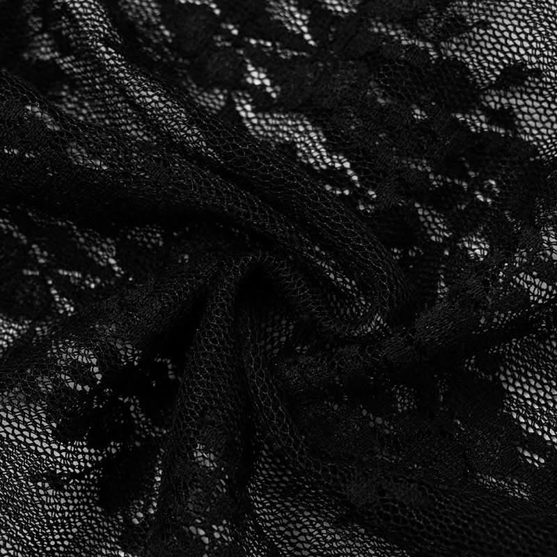 Seductive Black Lace Halter Cut-Out Jumpsuit - Perfect for Halloween & Daring Fall Nights