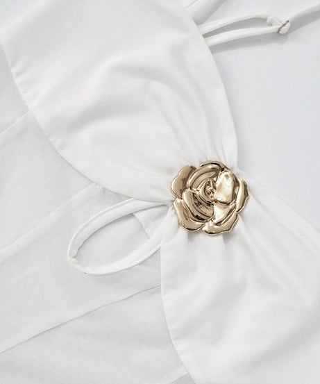 Enchanting Sheer Maxi Dress with Ornate Gold Applique - Your Luxe Resort & Vacation Essential