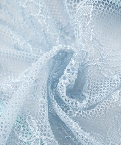 Dreamy Sky Blue Lace & Satin High-Slit Maxi Slip Dress – Fall Wedding Guest & Gala Ready