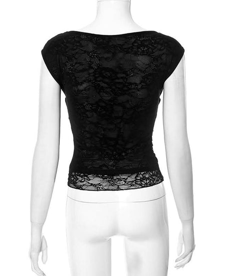 Sophisticated Black Lace Cowl Neck Ruched Top – Your Fall & Holiday Go-To