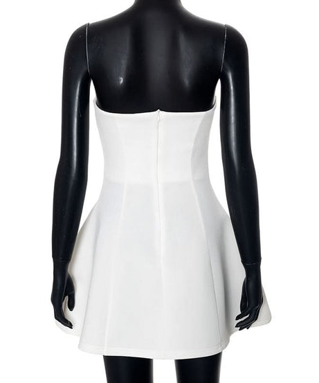 The Flattering Little White Dress: Chic Strapless Mini for Holiday Parties & Resort Escapes
