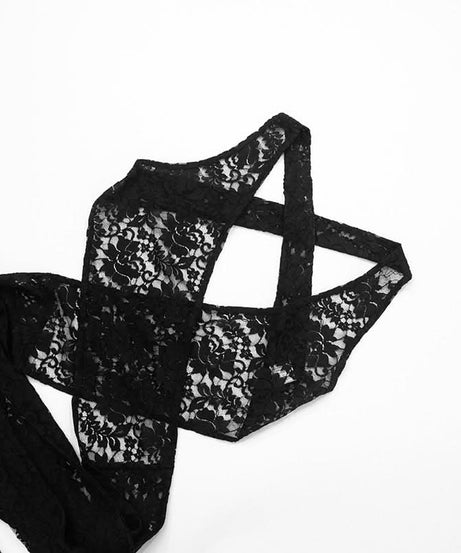 Spooky Chic Black Lace Two-Piece Set: Wrap Crop Top & Flare Pants – Your Ultimate Halloween & Fall Party Outfit