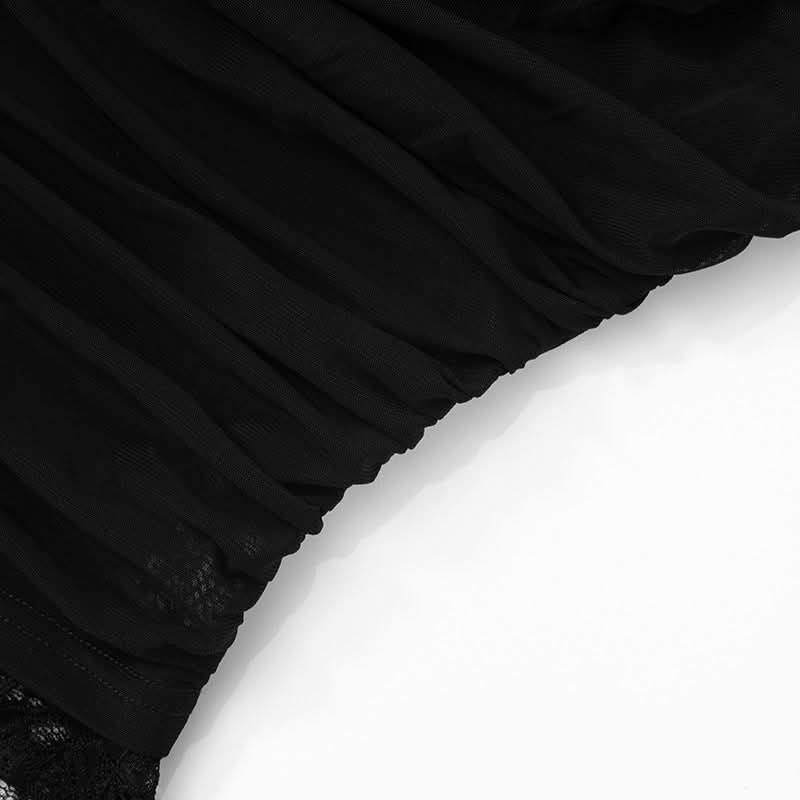 Sophisticated Black Lace Cowl Neck Ruched Top – Your Fall & Holiday Go-To