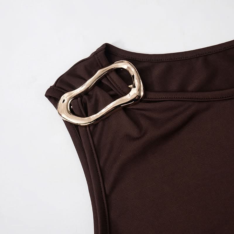 Effortless Fall Glam: Luxe Gold-Detail Ruched Top & Flare Pant Set