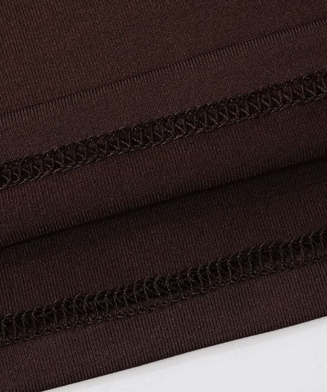 Effortless Fall Glam: Luxe Gold-Detail Ruched Top & Flare Pant Set