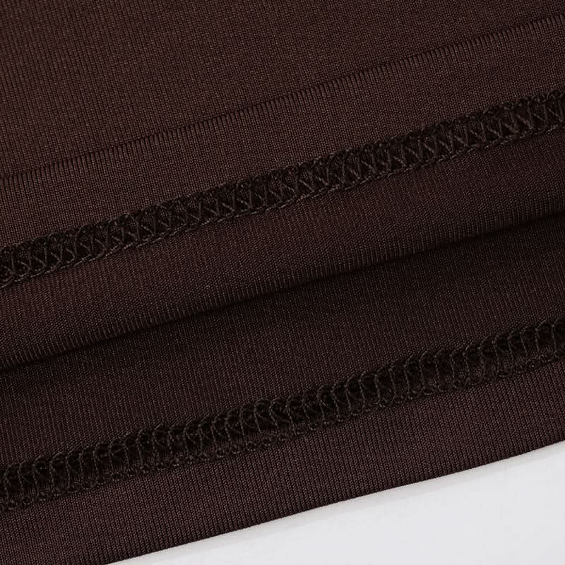 Effortless Fall Glam: Luxe Gold-Detail Ruched Top & Flare Pant Set