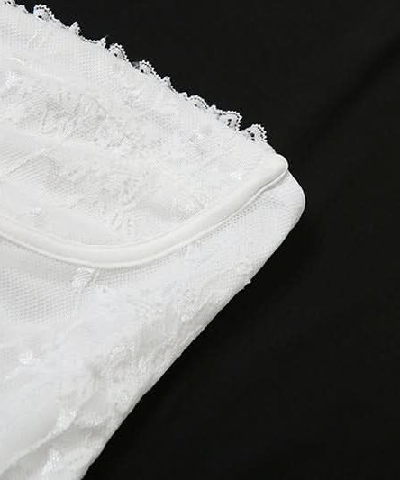 Elegant White Lace Corset Bustier Top - Fall Fashion & Halloween Ready