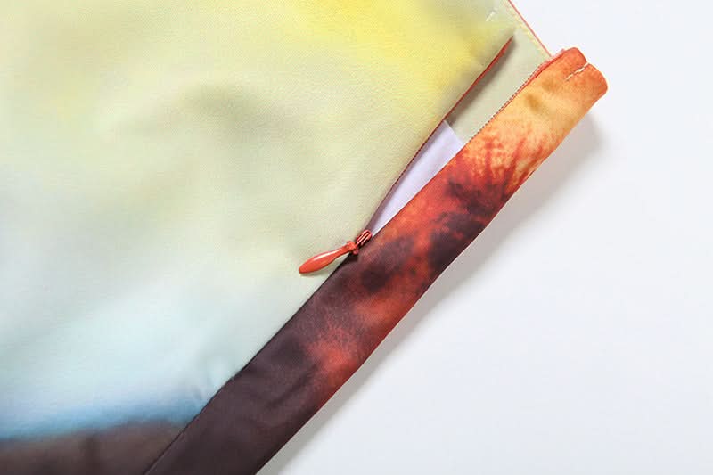 Ignite Your Style: Fiery Art Print Mini Skirt - Perfect for Fall Nights & Y2K Vibes