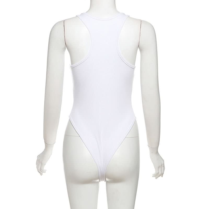 SUPH SUPH "Confidence Crafted" White Racerback Bodysuit | Fall Layering & Everyday Chic