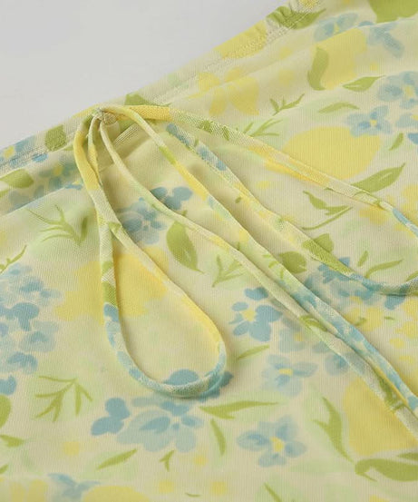 Effortless Lemon & Hydrangea Floral Maxi Skirt – Your Chic Fall Transition Piece