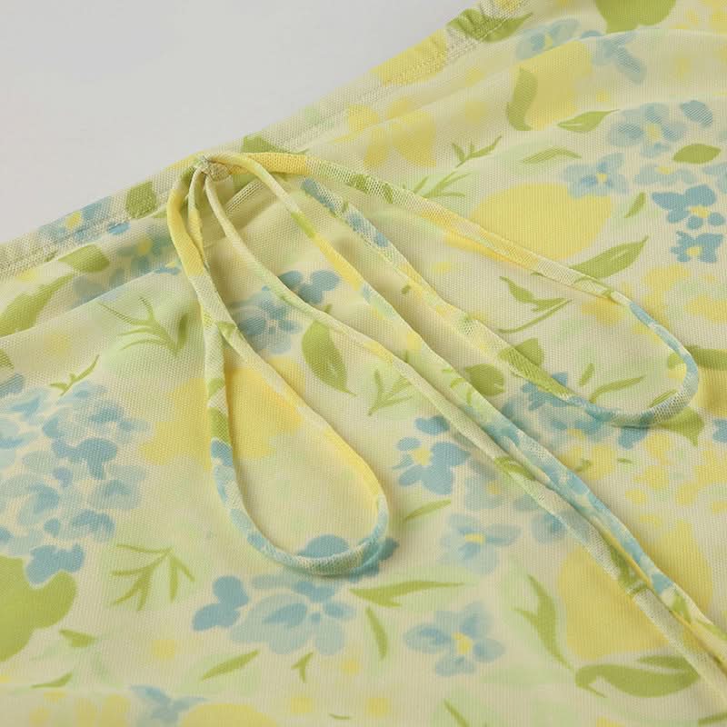 Effortless Lemon & Hydrangea Floral Maxi Skirt – Your Chic Fall Transition Piece