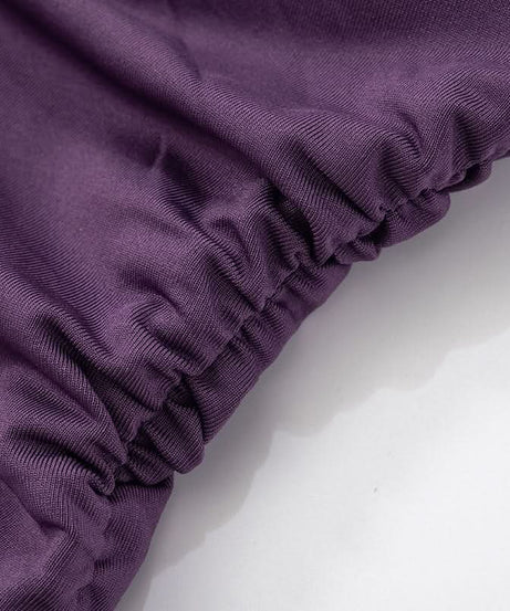 Effortless Fall Chic: Plum Cowl Neck Ruched Backless Top with Knotted Straps