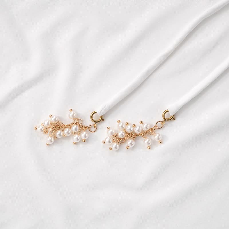 Elegant White Halter Maxi Dress with Beaded Tie – Chic for Holiday Parties & Resort Escapes