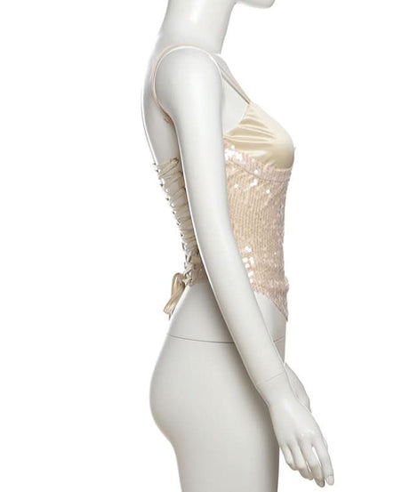 Dazzling Champagne Sequin Cami Top - Your Must-Have Holiday Party & Night Out Glam