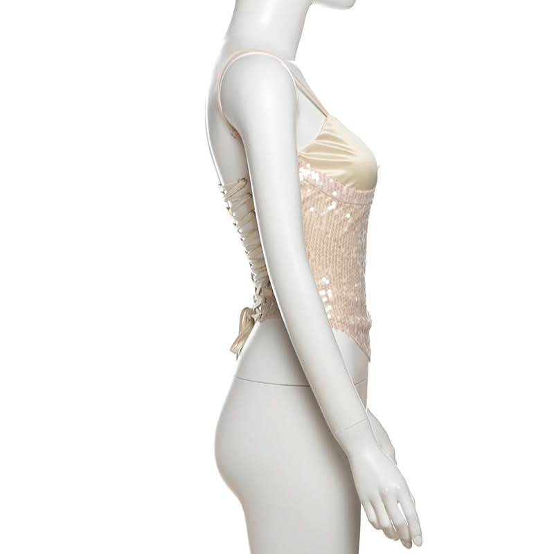 Dazzling Champagne Sequin Cami Top - Your Must-Have Holiday Party & Night Out Glam