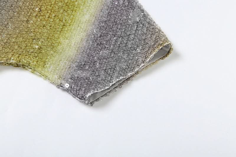 Shimmer & Shine: Ombre Sequin One-Shoulder Top for Holiday Glam