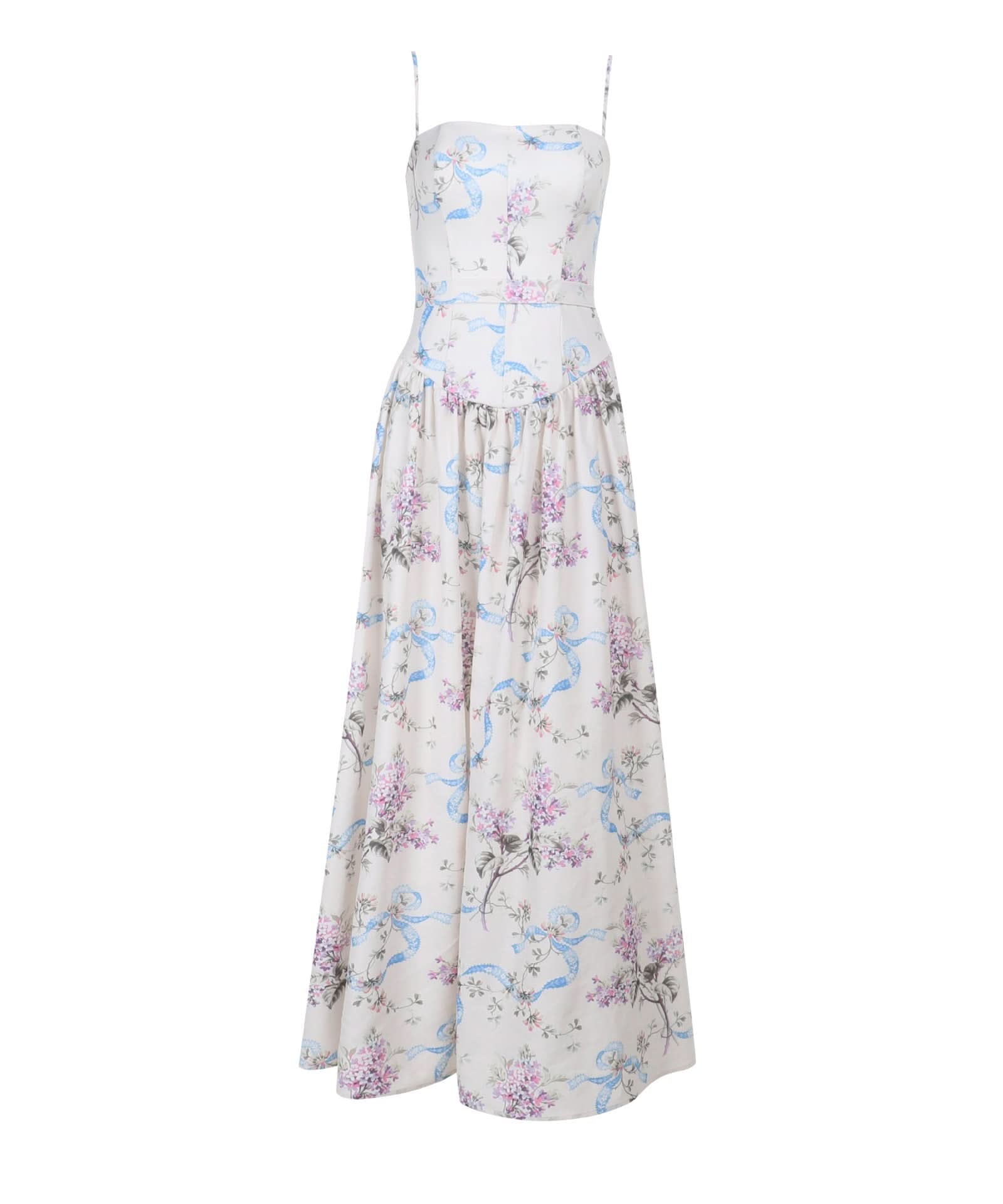Ethereal Blooms & Ribbons Maxi Cami Dress - Your Chic Fall Getaway Essential